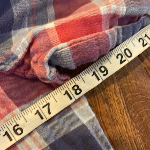 Coldwater creek pink plaid pintuck flannel popover blouse size small - Picture 8 of 10